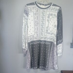 Long Sleeve Paisley Dress